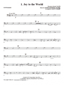 page one of We Come With Joy Orchestration - Contrabass (Choir Instrumental Pak)