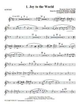 page one of We Come With Joy Orchestration - Alto Sax (Choir Instrumental Pak)
