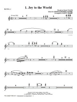page one of We Come With Joy Orchestration - Flute 1 & 2 (Choir Instrumental Pak)