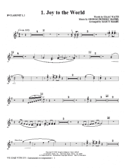 page one of We Come With Joy Orchestration - Clarinet 1 & 2 (Choir Instrumental Pak)