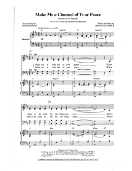 page one of Make Me A Channel Of Your Peace (SATB Choir)