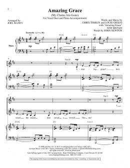 page one of Amazing Grace (My Chains Are Gone) (Vocal Duet)