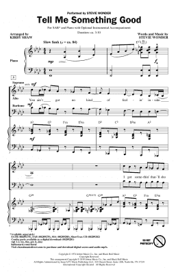 page one of Tell Me Something Good (arr. Kirby Shaw) (SAB Choir)