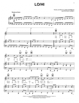 page one of Lo/Hi (Piano, Vocal & Guitar Chords (Right-Hand Melody))