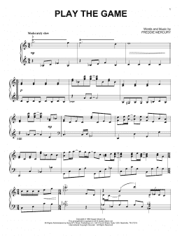 page one of Play The Game (Piano Solo)
