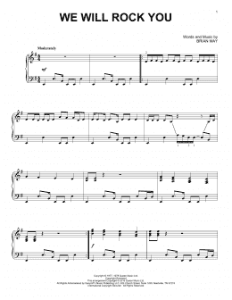 page one of We Will Rock You (Piano Solo)