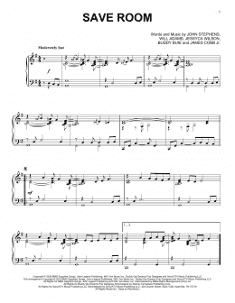 page one of Save Room (Piano Solo)
