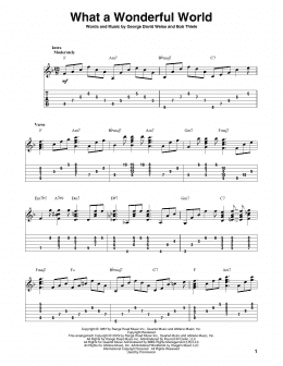 page one of What A Wonderful World (Solo Guitar)