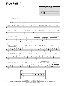 page one of Free Fallin' (Drums Transcription)