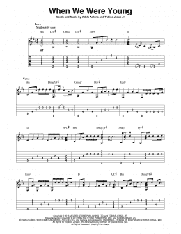 page one of When We Were Young (arr. Bill LaFleur) (Solo Guitar)