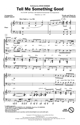 page one of Tell Me Something Good (arr. Kirby Shaw) (SATB Choir)