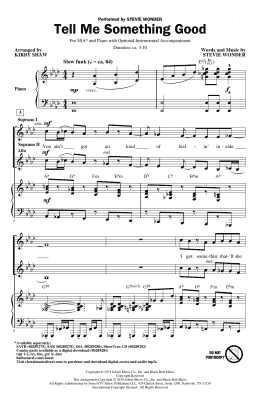 page one of Tell Me Something Good (arr. Kirby Shaw) (SSA Choir)