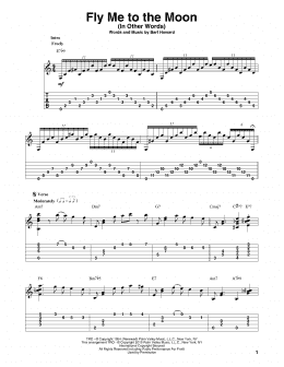 page one of Fly Me To The Moon (In Other Words) (arr. Bill LaFleur) (Solo Guitar)