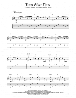 page one of Time After Time (Solo Guitar)