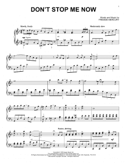 page one of Don't Stop Me Now (Piano Solo)