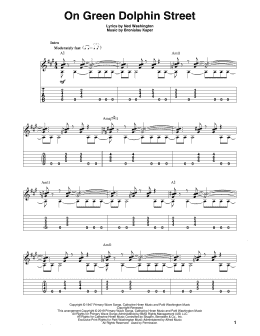 page one of On Green Dolphin Street (arr. Bill LaFleur) (Solo Guitar)