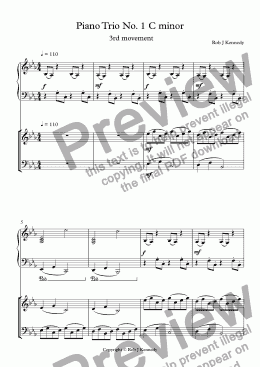 page one of Piano Trio No. 1 C minor  3rd movement
