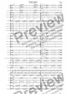 page one of Happy Home - Concert Band/Orchestra
