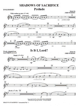 page one of Shadows of Sacrifice - English Horn (Choir Instrumental Pak)