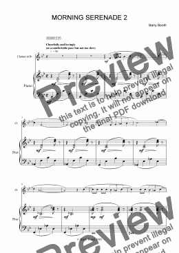 page one of Morning Serenade 2 (piano&clarinet)