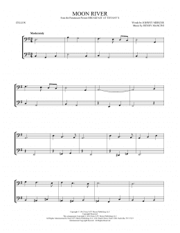 page one of Moon River (Cello Duet)
