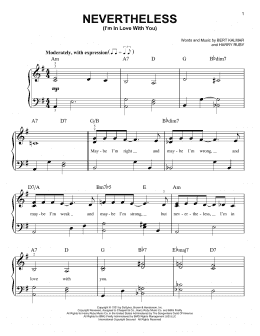 page one of Nevertheless (I'm In Love With You) (Easy Piano)