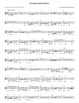 page one of My Heart Ever Faithful (Lead Sheet / Fake Book)