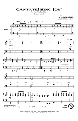 page one of Cantate! Sing Joy! (3-Part Mixed Choir)