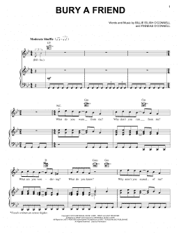 page one of bury a friend (Piano, Vocal & Guitar Chords (Right-Hand Melody))