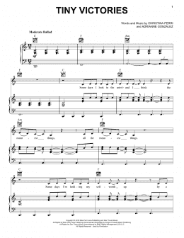 page one of Tiny Victories (Piano, Vocal & Guitar Chords (Right-Hand Melody))
