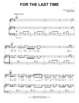 page one of For The Last Time (Piano, Vocal & Guitar Chords (Right-Hand Melody))