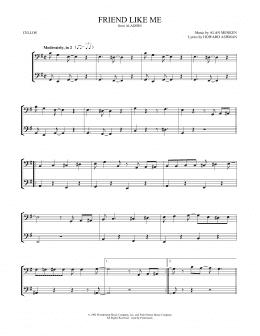 page one of Friend Like Me (from Aladdin) (Cello Duet)