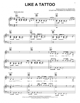 page one of Like A Tattoo (Piano, Vocal & Guitar Chords (Right-Hand Melody))