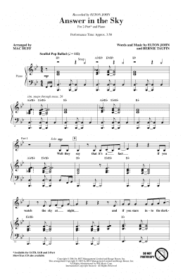 page one of Answer In The Sky (arr. Mac Huff) (2-Part Choir)