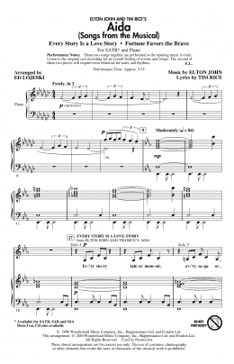 page one of Aida (Songs from the Musical) (arr. Ed Lojeski) (SATB Choir)