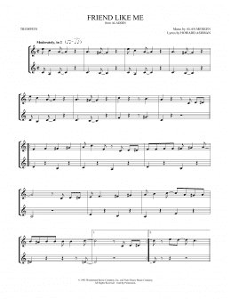 page one of Friend Like Me (from Aladdin) (Trumpet Duet)