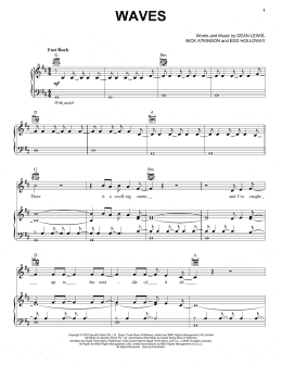 page one of Waves (Piano, Vocal & Guitar Chords (Right-Hand Melody))