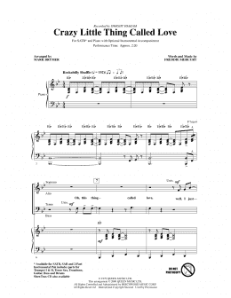 page one of Crazy Little Thing Called Love (arr. Mark Brymer) (SATB Choir)