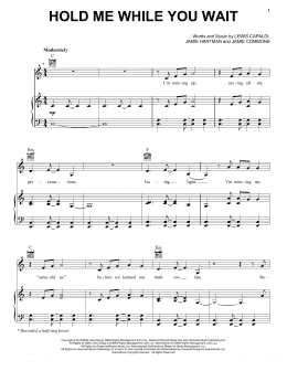 page one of Hold Me While You Wait (Piano, Vocal & Guitar Chords (Right-Hand Melody))