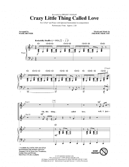 page one of Crazy Little Thing Called Love (arr. Mark Brymer) (2-Part Choir)