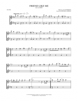 page one of Friend Like Me (from Aladdin) (Flute Duet)
