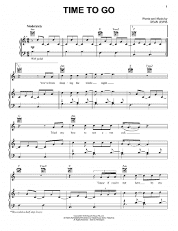 page one of Time To Go (Piano, Vocal & Guitar Chords (Right-Hand Melody))