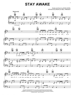 page one of Stay Awake (Piano, Vocal & Guitar Chords (Right-Hand Melody))