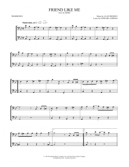 page one of Friend Like Me (from Aladdin) (Trombone Duet)