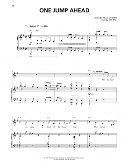page one of One Jump Ahead (from Aladdin: The Broadway Musical) (Piano & Vocal)