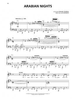page one of Arabian Nights (from Aladdin: The Broadway Musical) (Piano & Vocal)