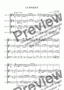 page one of Le Basque (Horn Quartet)