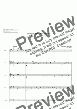 page one of Variaçoes para flauta e cordas