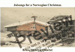 page one of Julsangs  for a Norwegian Christmas for Brass/Messing Quartet 