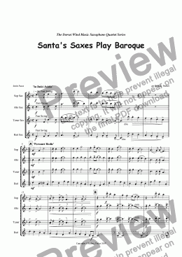 page one of Santa's Saxes Play Baroque